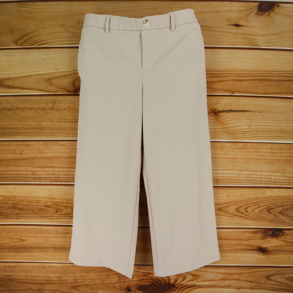Chapter One Pants Womens Size M Beige Polyester Blend Stretch Pockets‎